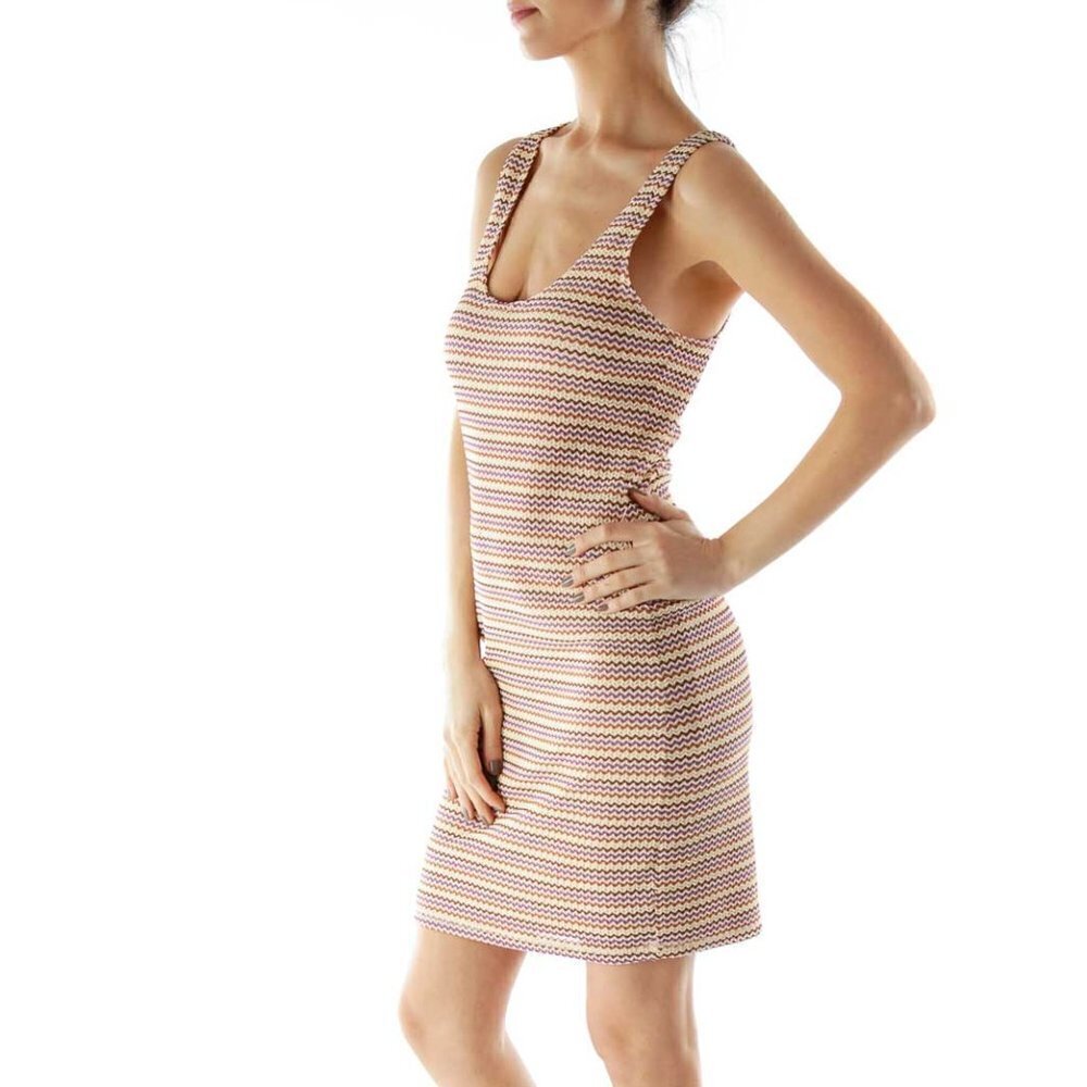Sanctuary Multicolor Textured Elastic Day Dress - Picture 2 of 3
